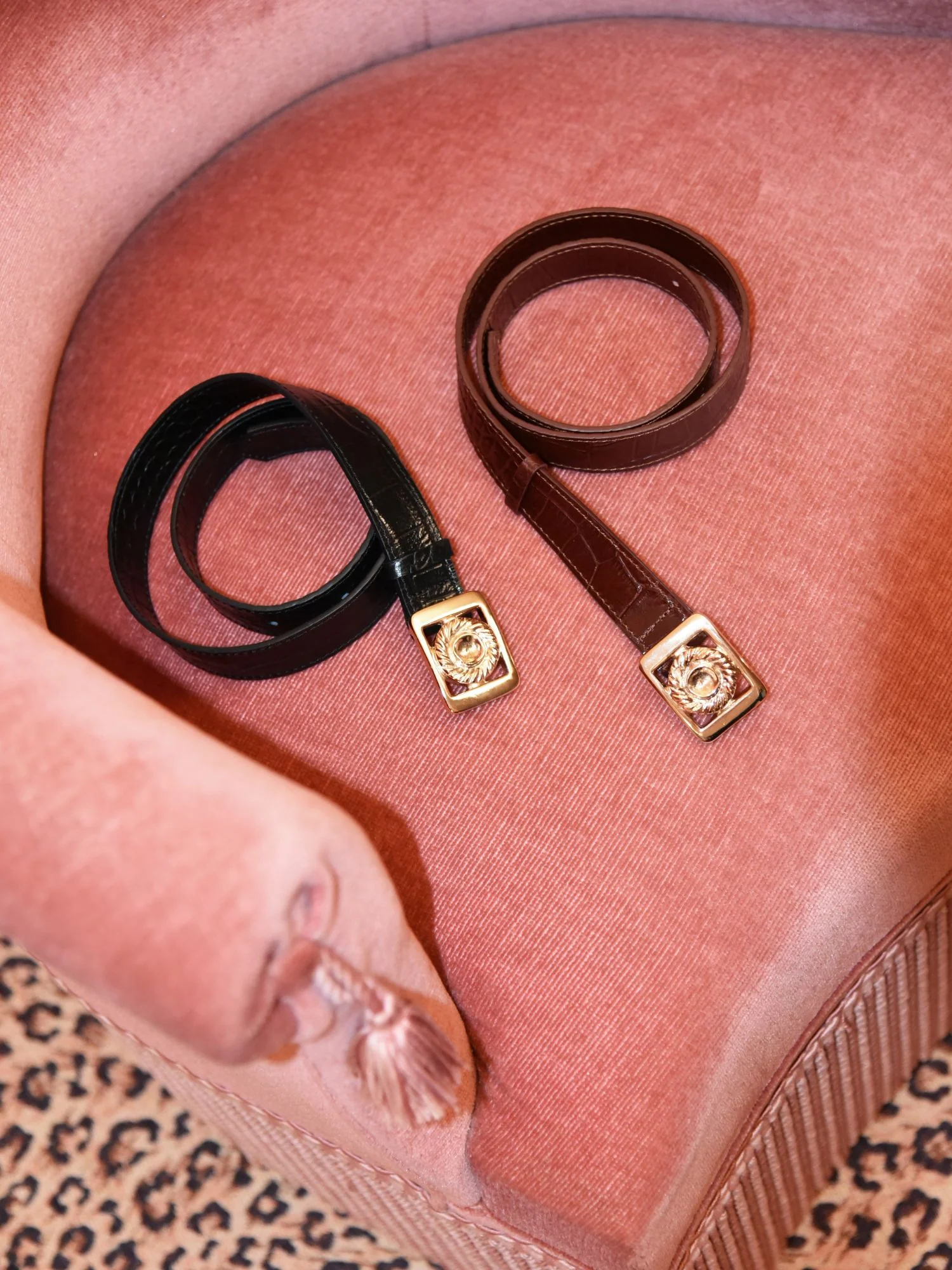 CEINTURE JULIETTE CROCO NOIR - Image 7