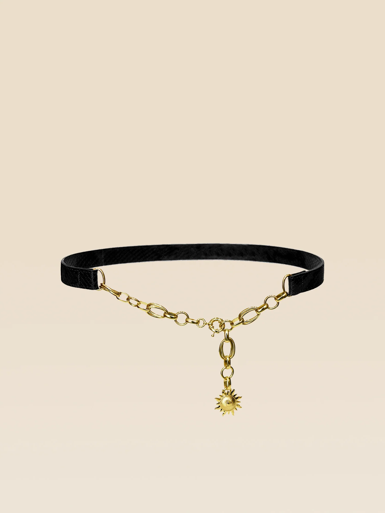 CEINTURE LÉNA LÉZARD NOIR