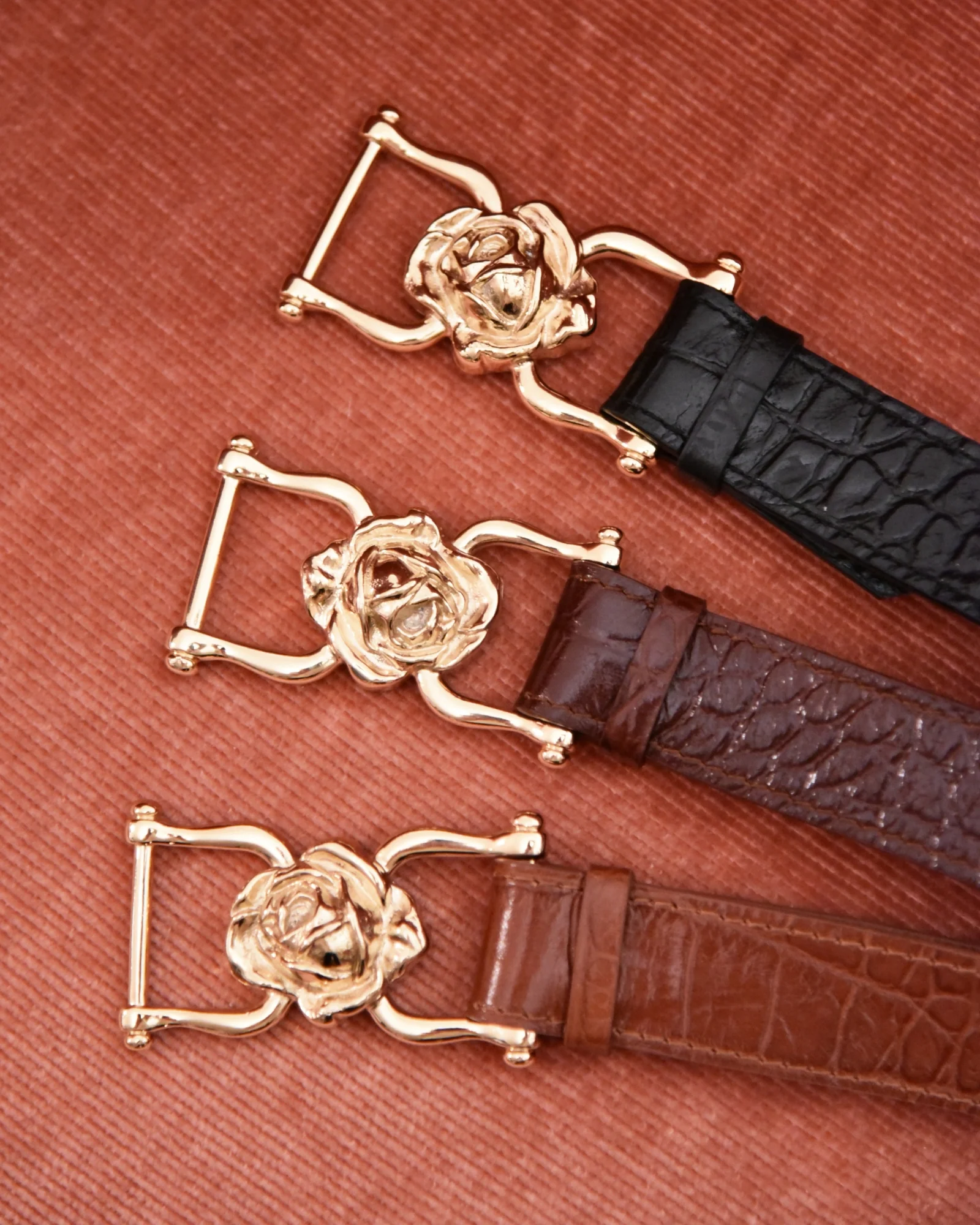 CEINTURE ROSIE CROCO NOIR - Image 4