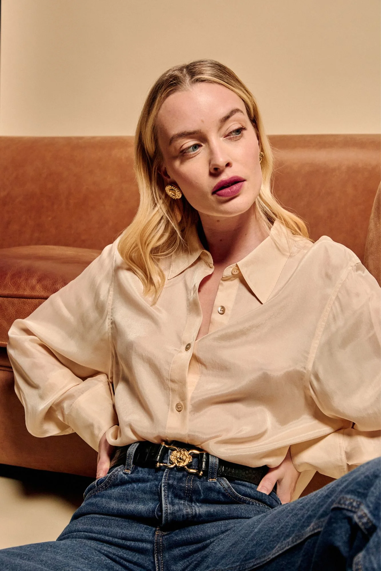 CEINTURE ROSIE CROCO NOIR - Image 6