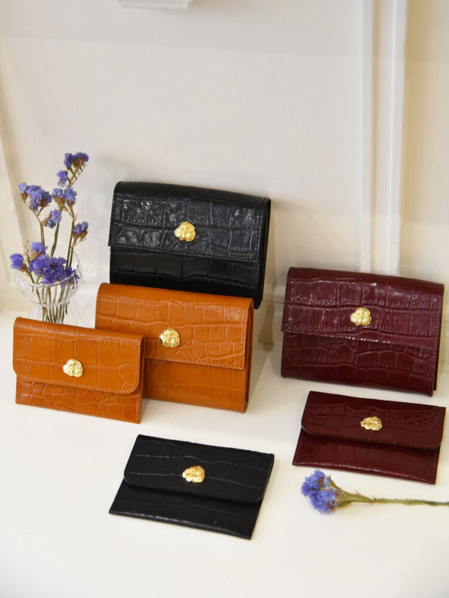 PORTE-CARTES ADÈLE CROCO BORDEAUX - Image 5