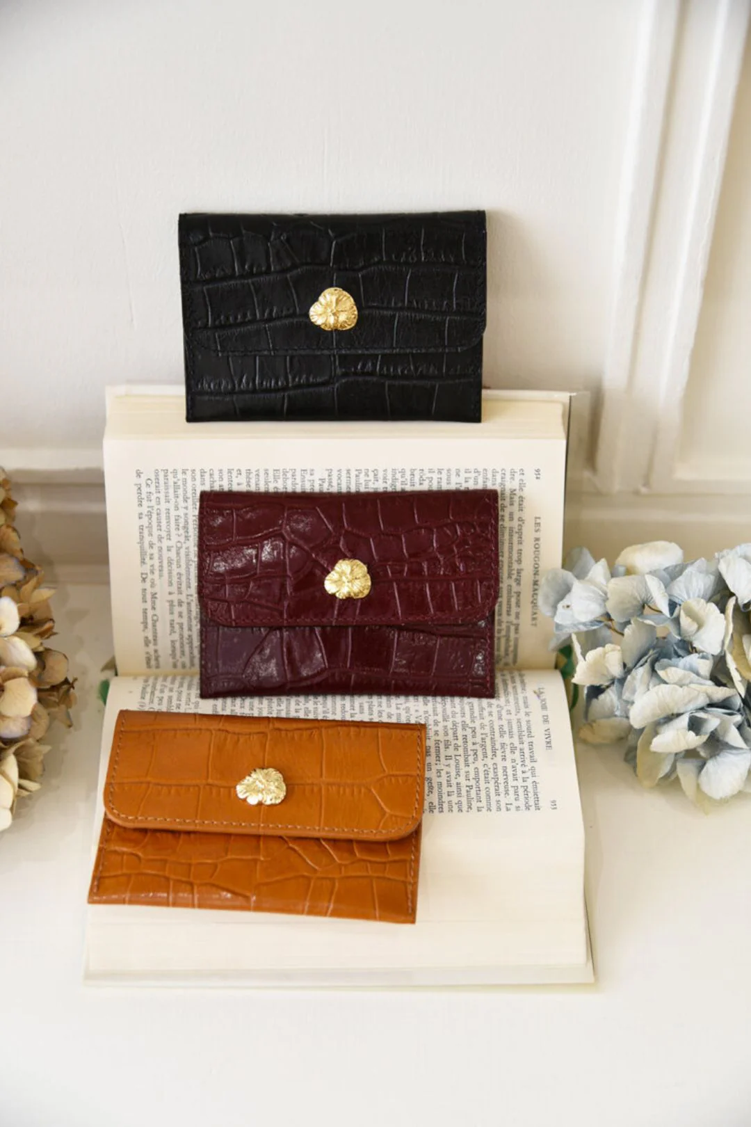 PORTE-CARTES ADÈLE CROCO NOIR - Image 3