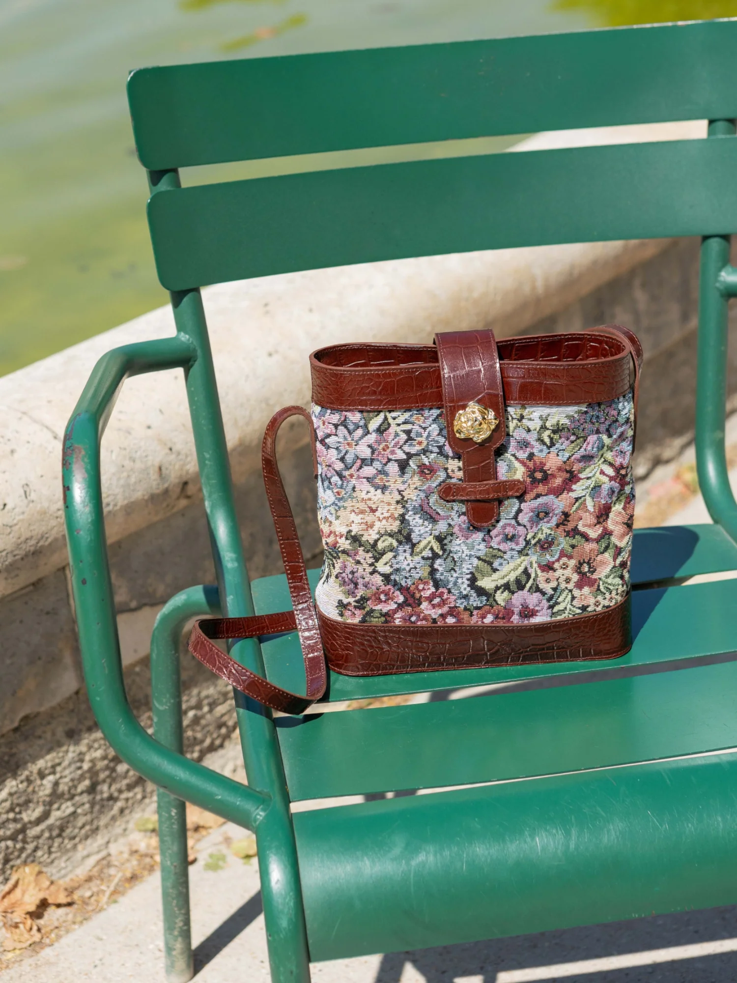 SAC ROSALIE CHOCOLAT FLEURI - Image 6