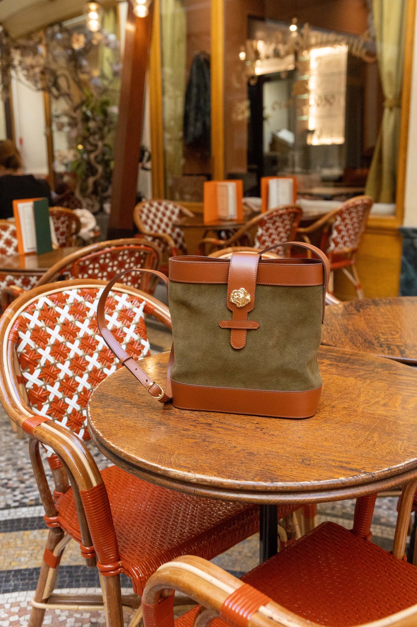 SAC ROSALIE VELOURS OLIVE - Image 11